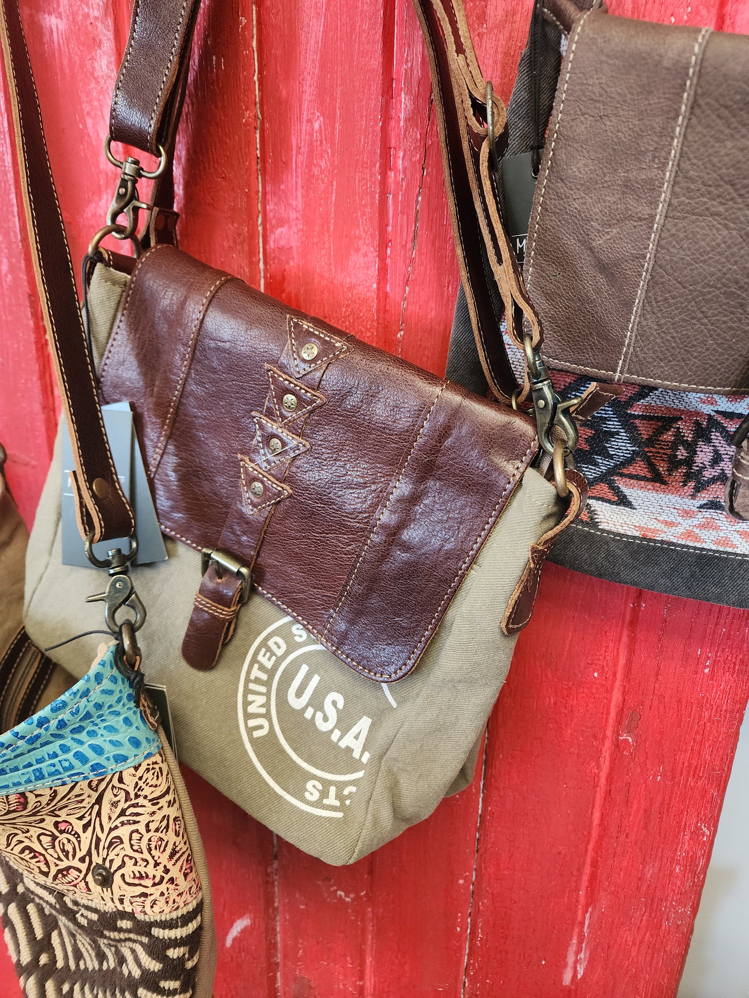 Myra bags vintage canvas and leather