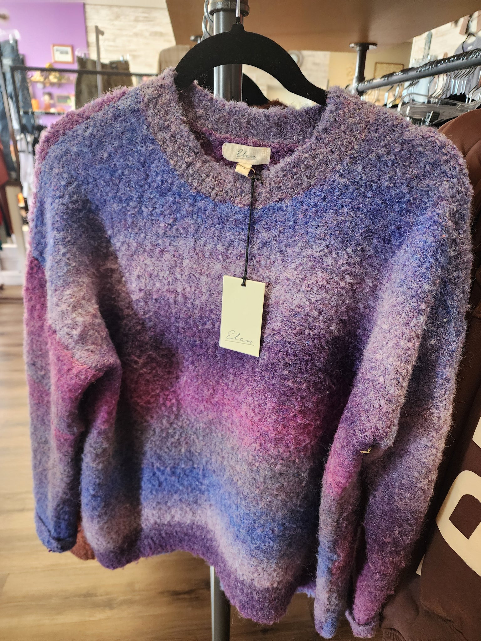 Colleen rust mix sweater mediums left