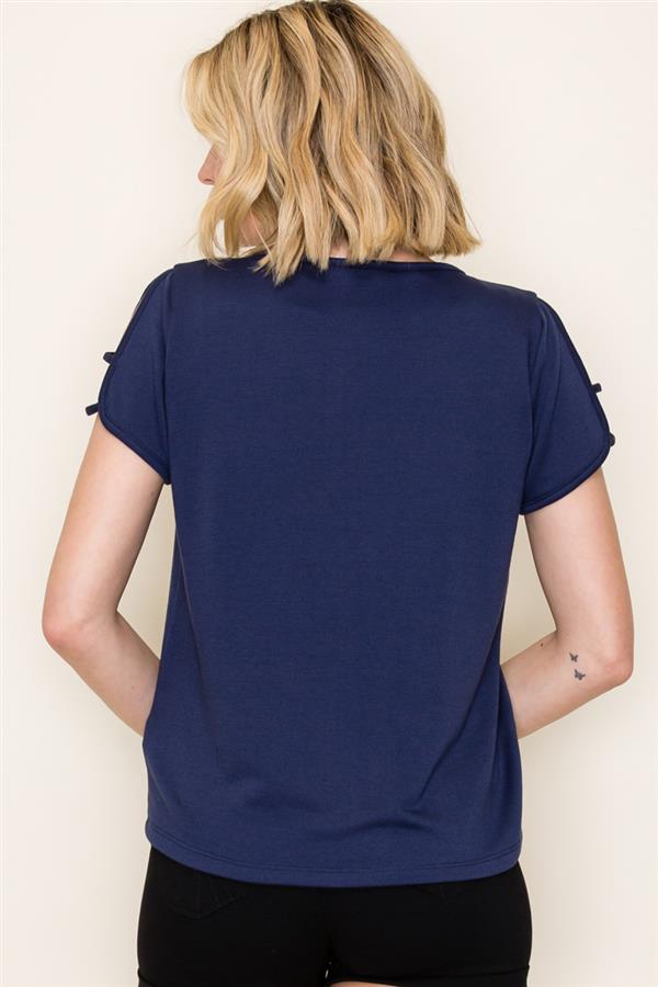 Aiden various cut out sleeve top small to xl