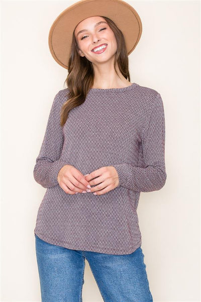 Betty plum textured top small to xl