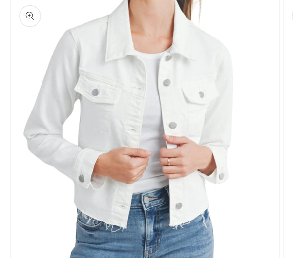 Grace Jean white denim Jacket Small to XL