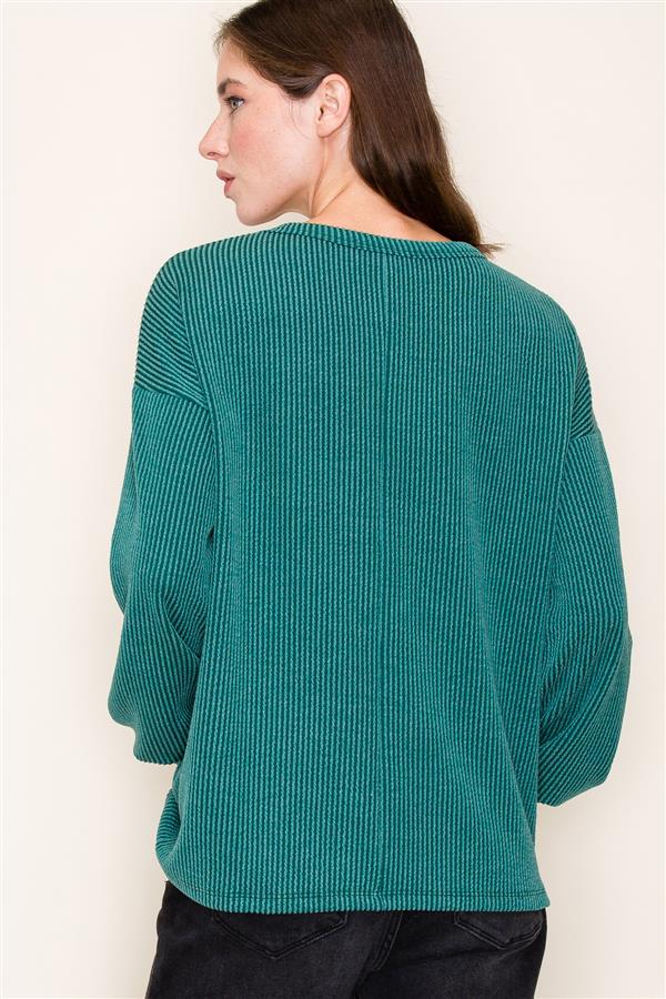 Carmen ribbed pullover small to xl