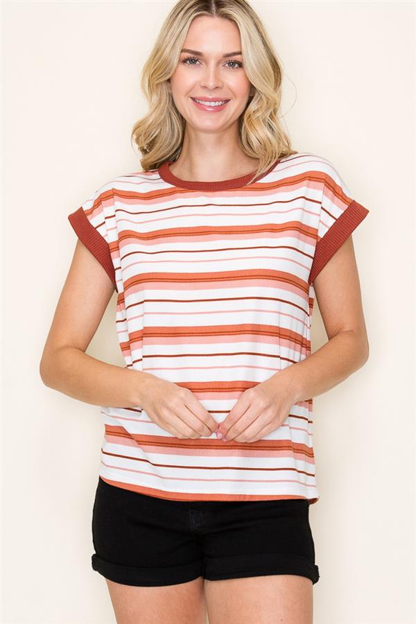 Anita Blue stripe top small to xl