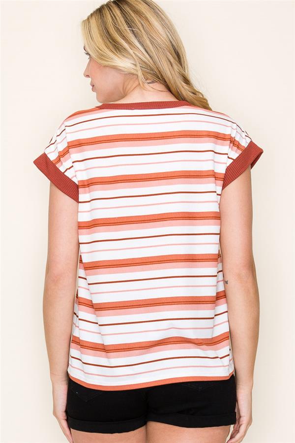 Anita Blue stripe top small to xl