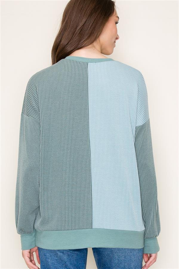 Molly olive colorblock pullover small to XL