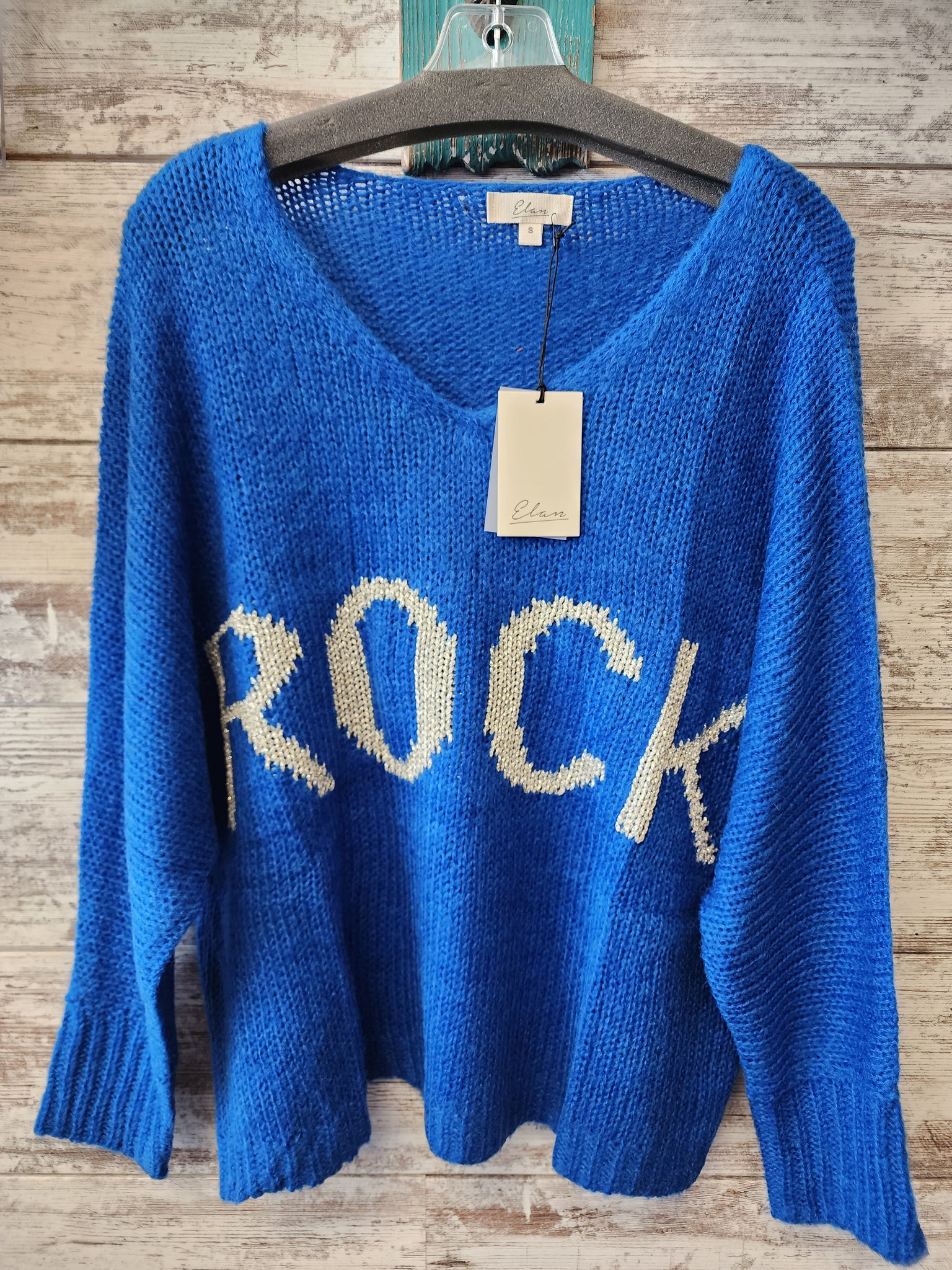 Rock electric blue oversized sweater