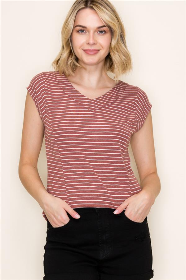 Bridget russet stripe top small to xl