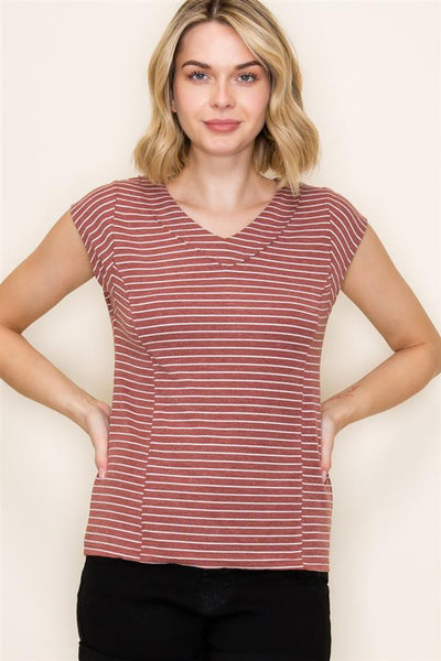 Bridget russet stripe top small to xl