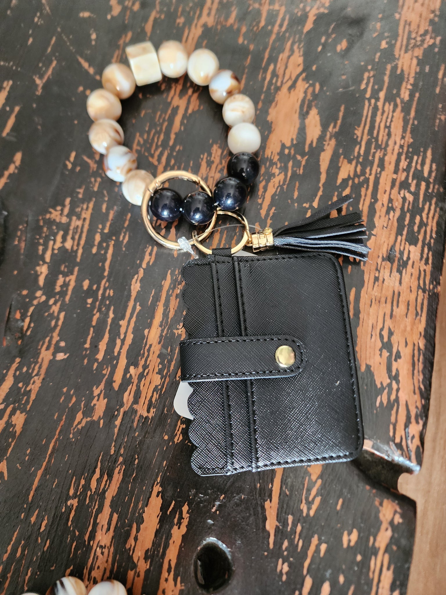 Beaded bracelet wallet