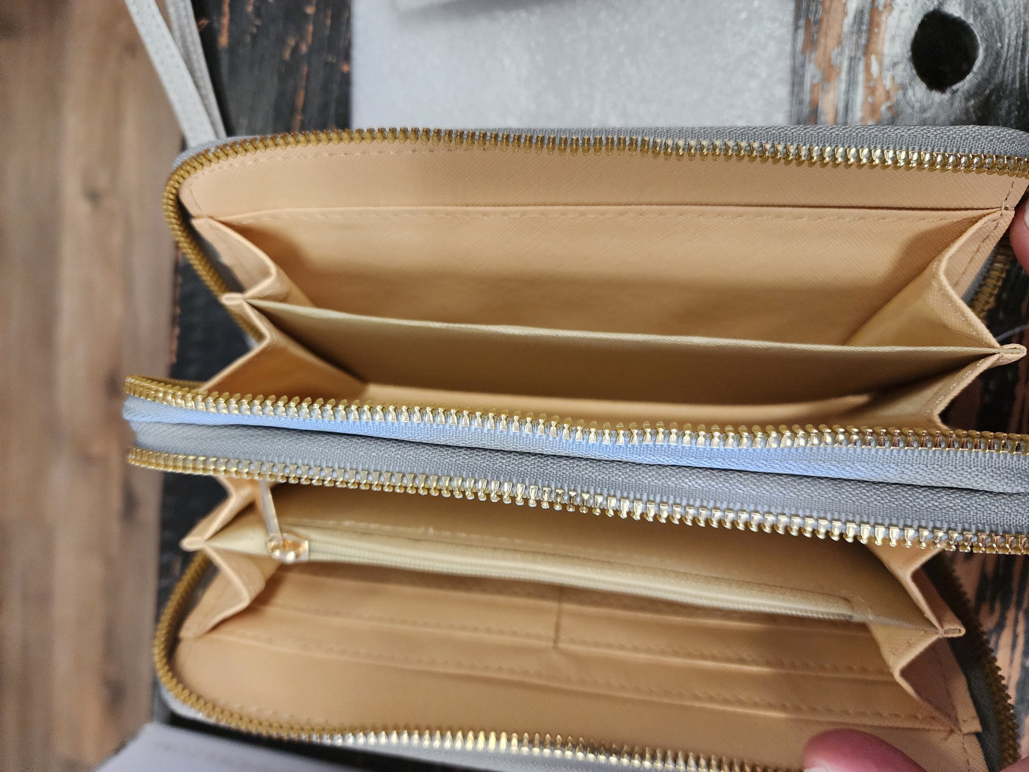 Double zip wallets various