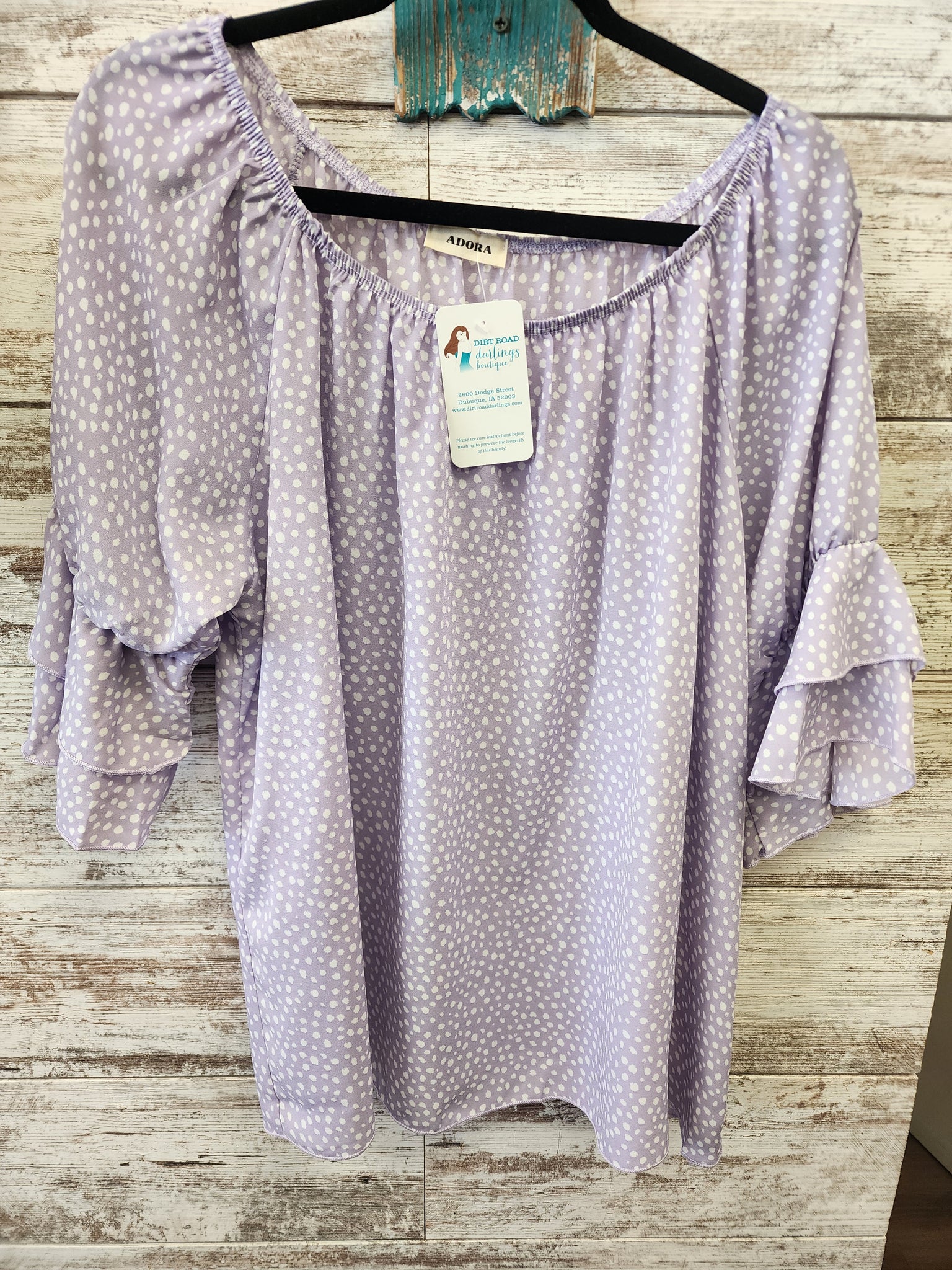 Plus Val 3 quarter sleeve blouse