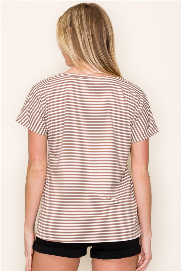 Jeri olive stripe top small left