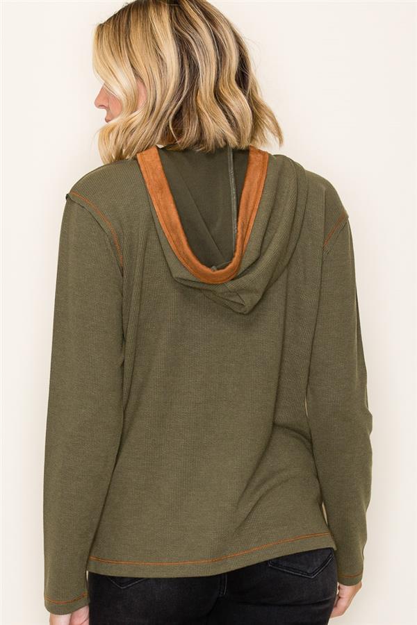 Drew various suede contrast hoodiessmall to xl