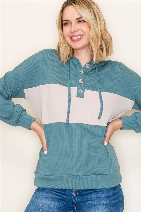 Jillian dusty teal colorblock small to xl