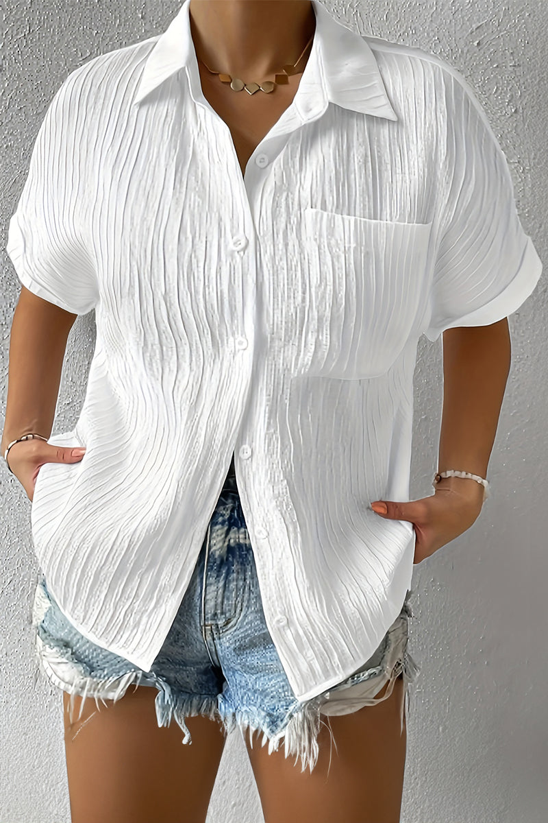 Plus Ingrid various button front blouse