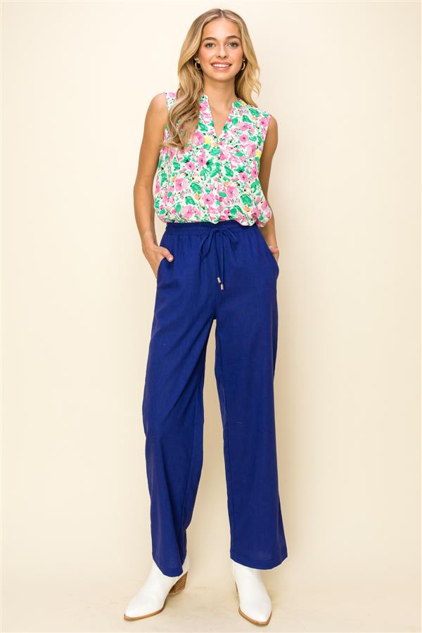 Meg royal linen pant