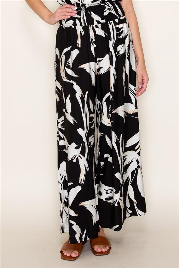 Jasmine black print two piece set small to xl