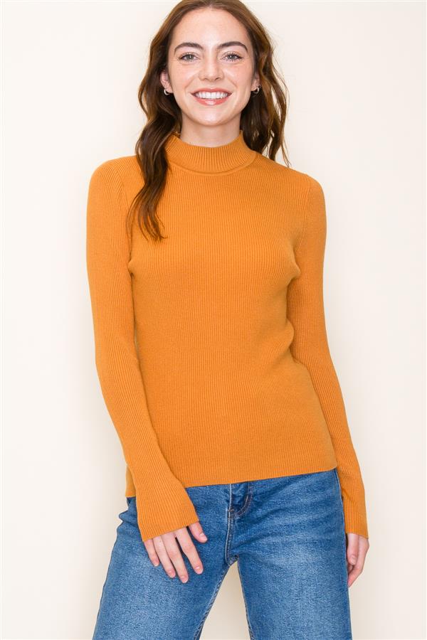 Maddie Rust ribbed sweater small to large