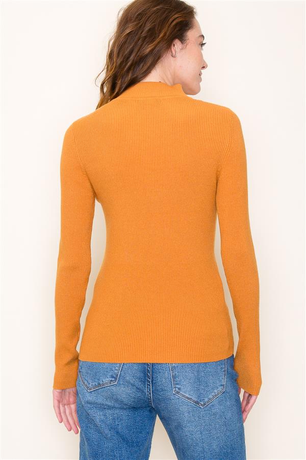 Maddie Rust ribbed sweater small to large