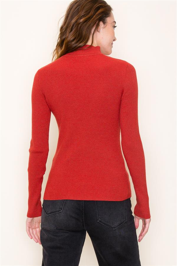 Maddie Rust ribbed sweater small to large