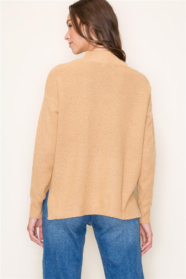 Boni camel bold stripe sweater