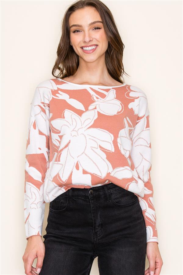 Delilah floral sweater small to xl