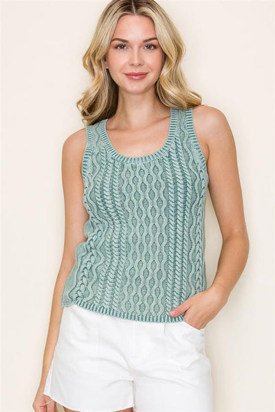 Zoey various cable knit sleeveless sweaters small to xl