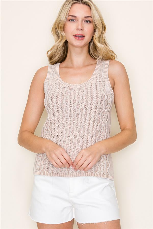 Zoey various cable knit sleeveless sweaters small to xl
