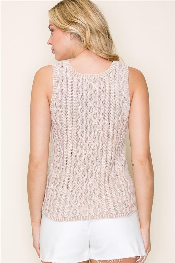 Zoey various cable knit sleeveless sweaters small to xl