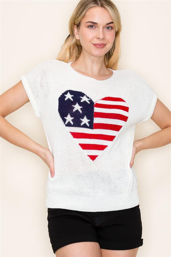 Glory patriotic summer sweater small to xl