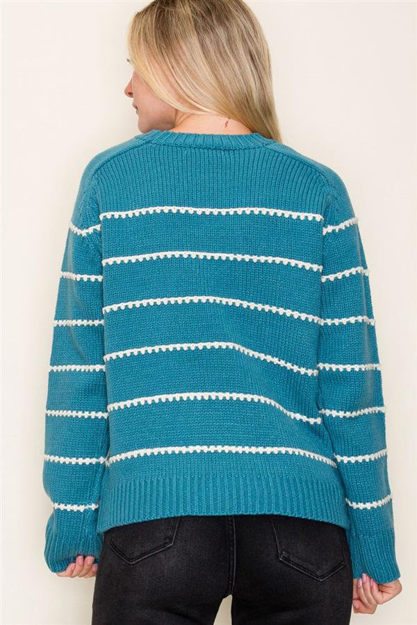 Farrah teal sweater small to xl