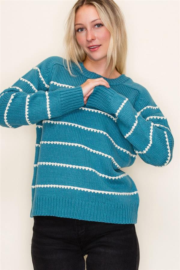 Farrah teal sweater small to xl