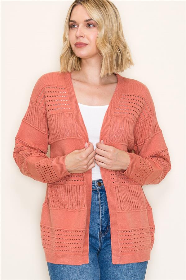 Marla pointelle cardigan various colors  small to xl