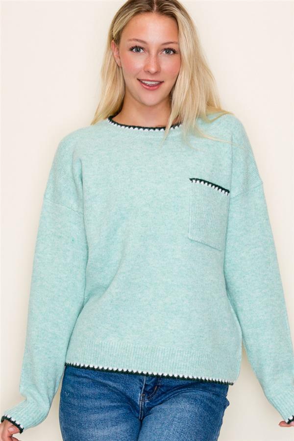 Kenzie blanket stitch sweaters small to xl