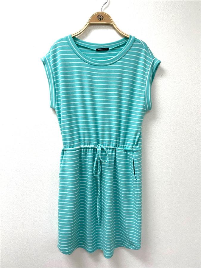 Kandy striped drawstring waist dress