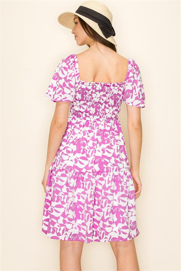 Sally Pink print dress