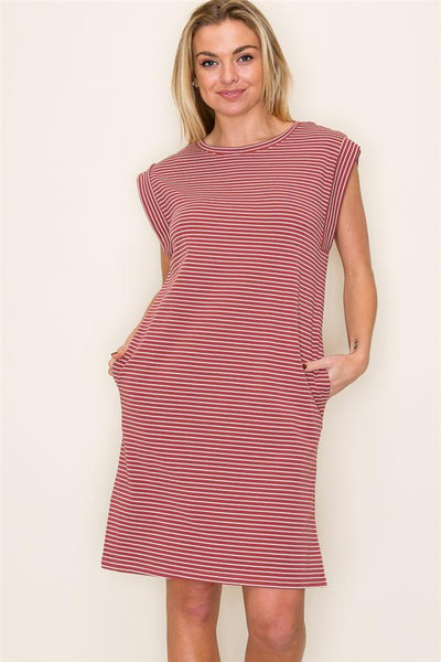 Sofia various colors stripe dress small to xl
