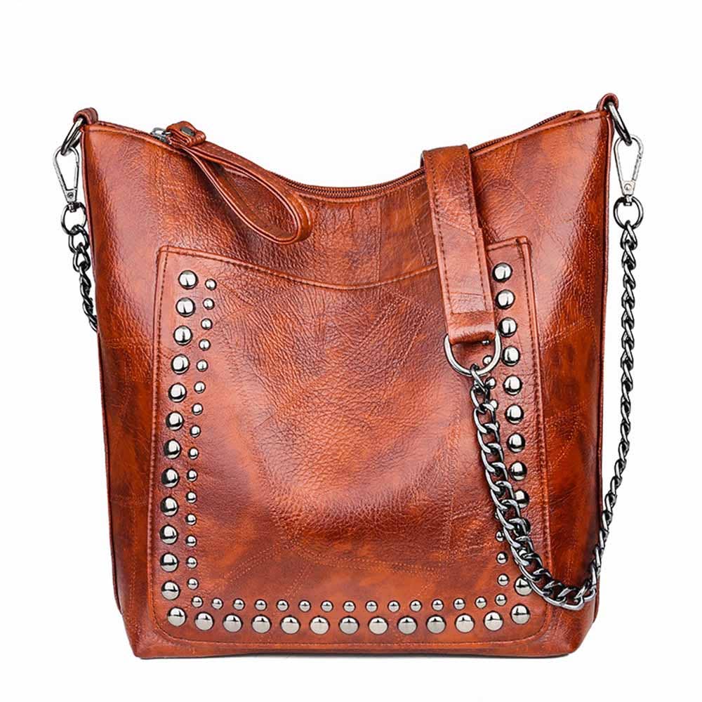 Studded shoulder bag