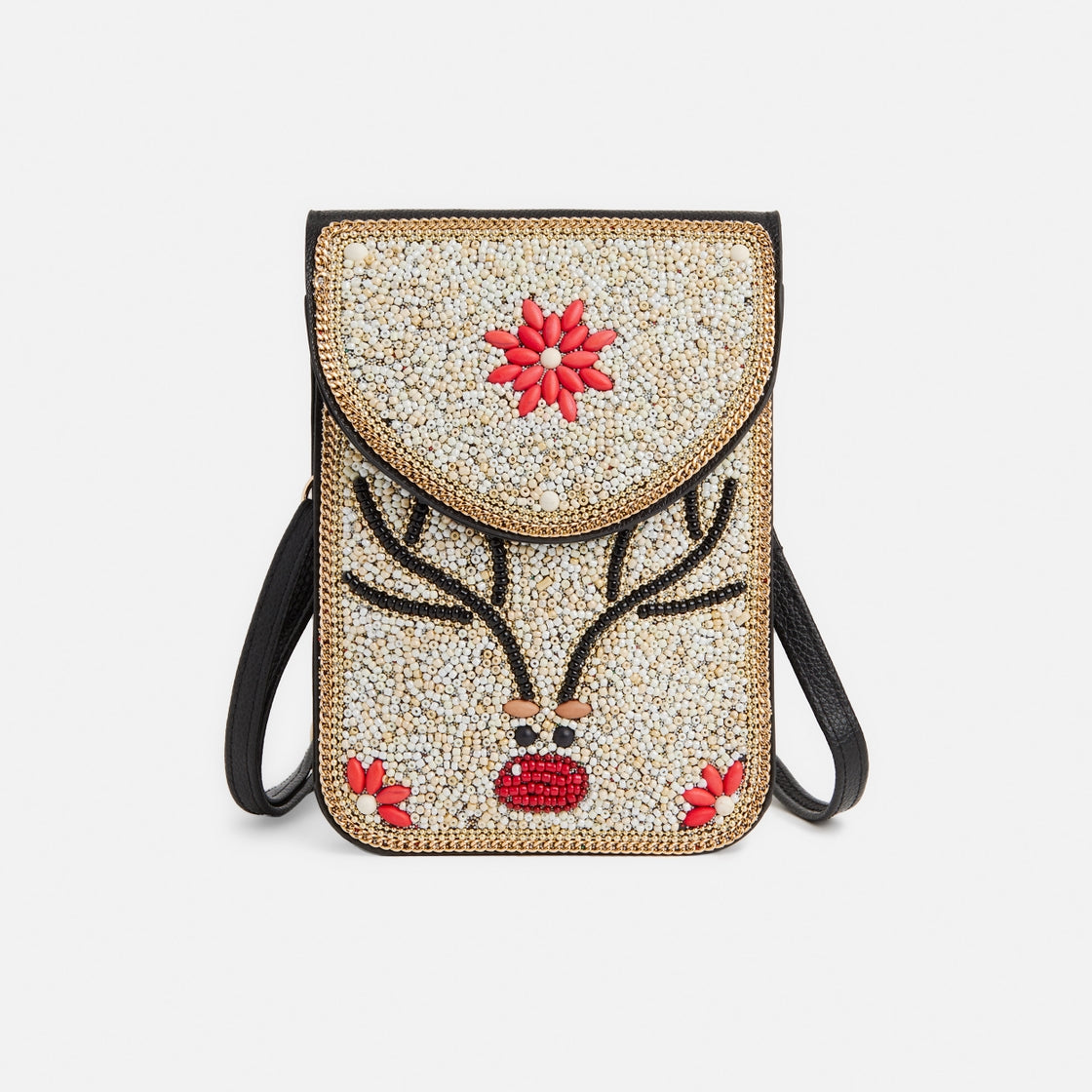 Beaded holiday crossbody