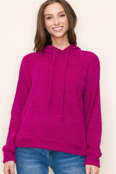 Lana fushia cozy hoodie small to large