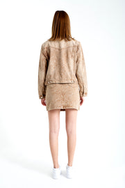 Grace tan Jacquard Jacket Small to XL