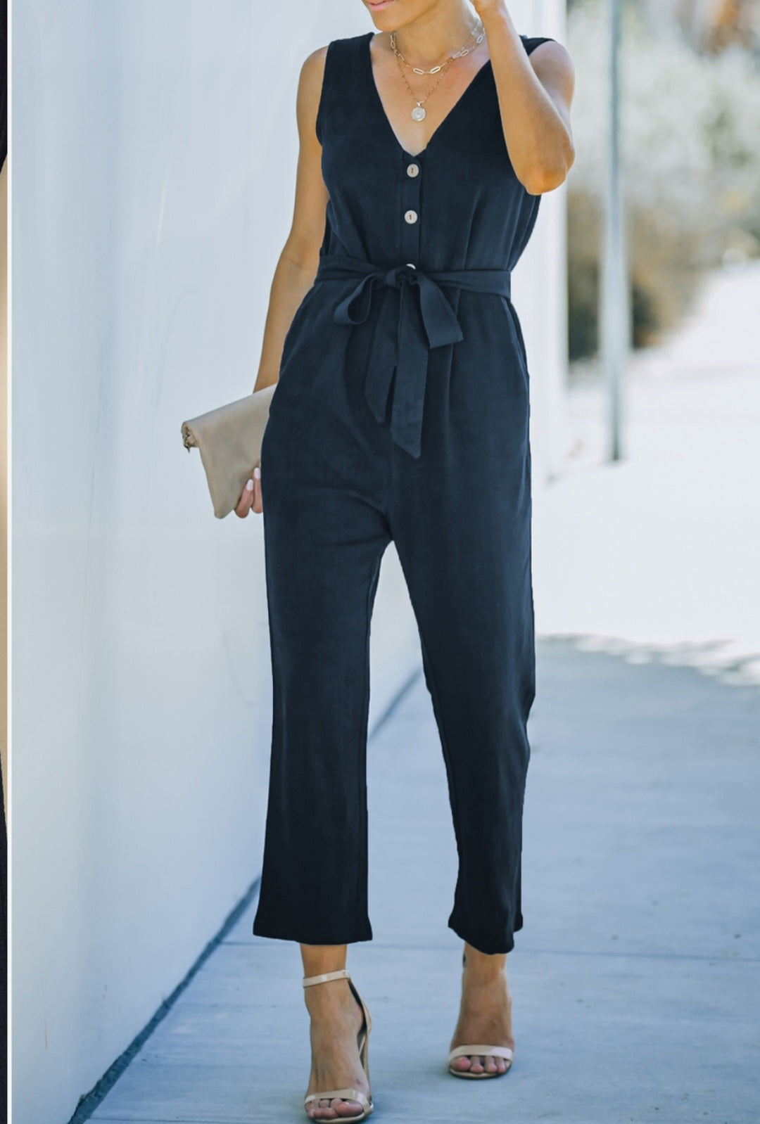 Beverly navy jumpsuits