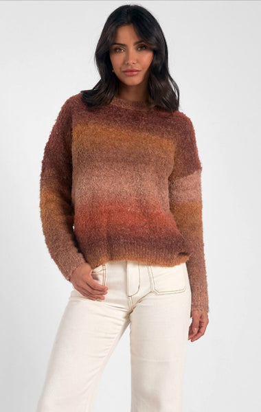 Colleen rust mix sweater mediums left