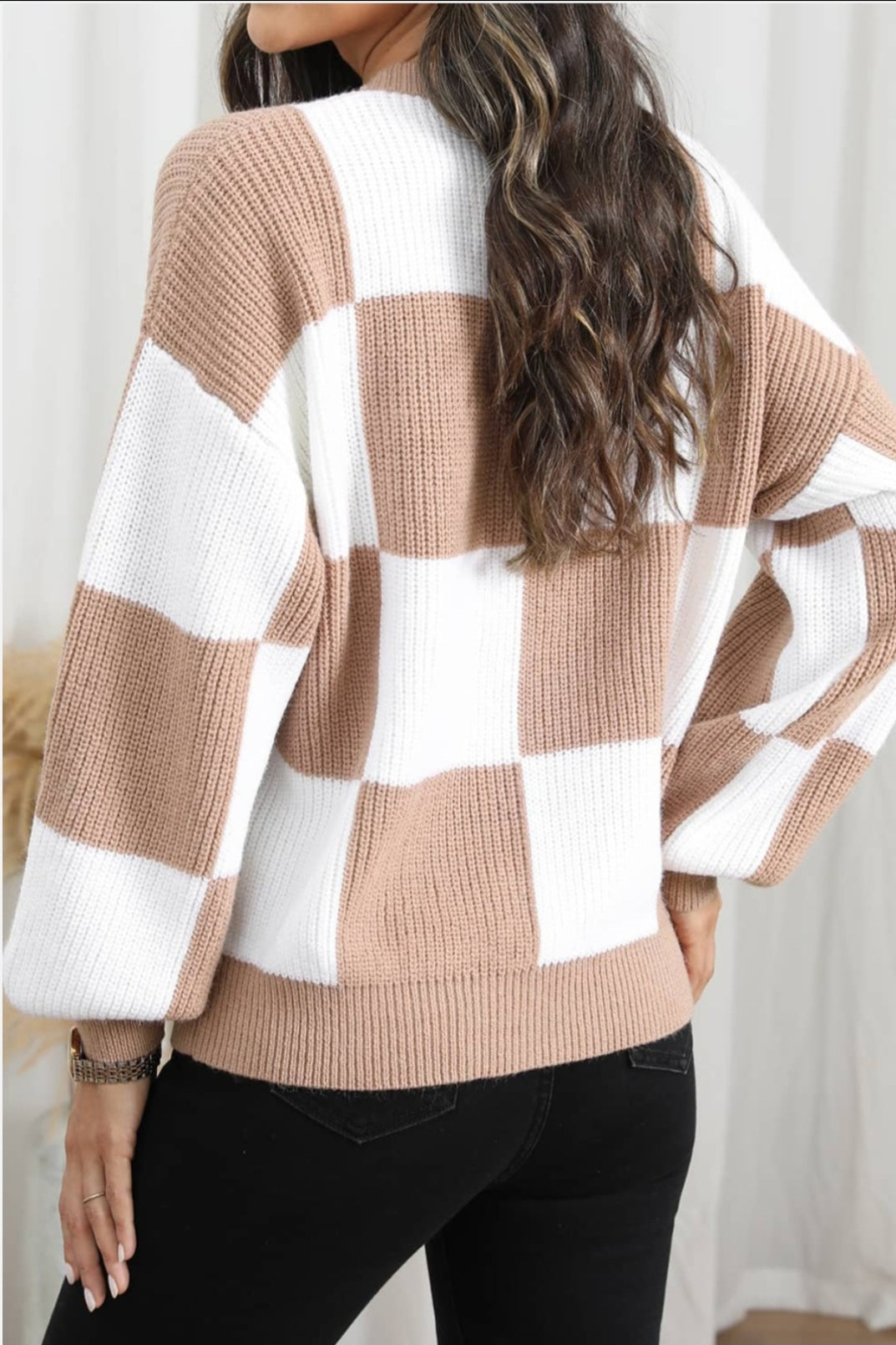 Marah checkered sweater xl left