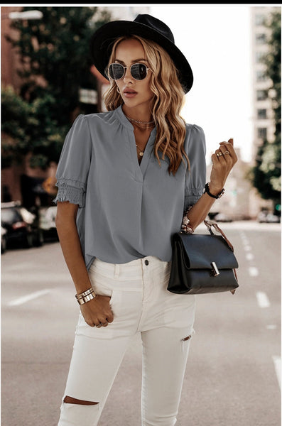 Cara grey blouse small to xl
