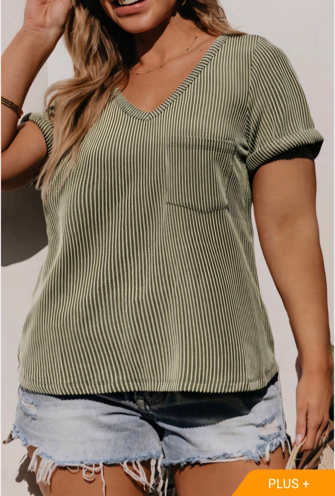 Plus Austin ribbed top