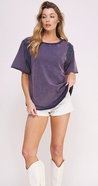 Shari mineral wash oversized top