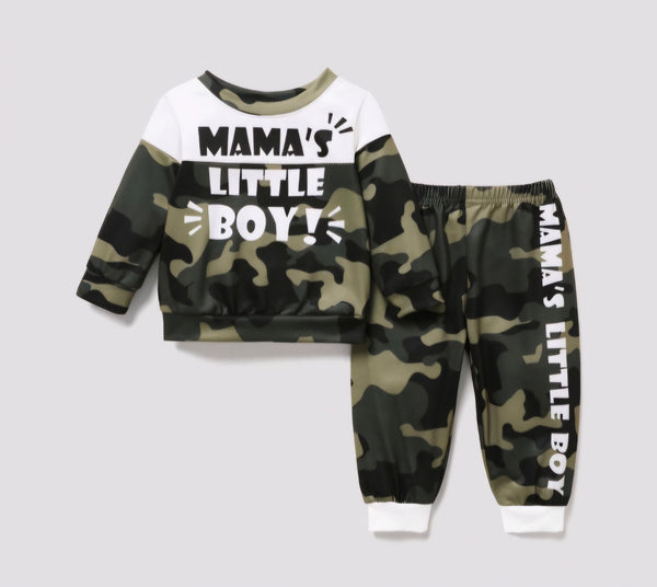 Camo mama's little boy