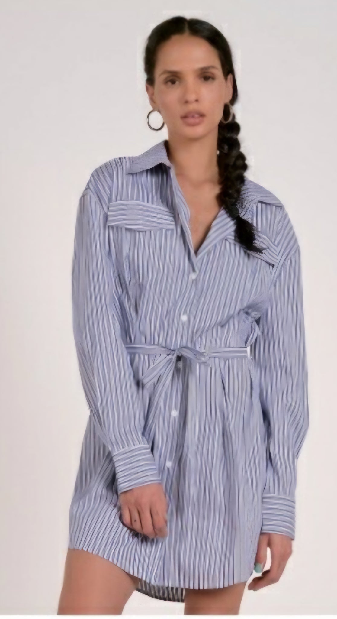 Erica melon stripe shirt dress