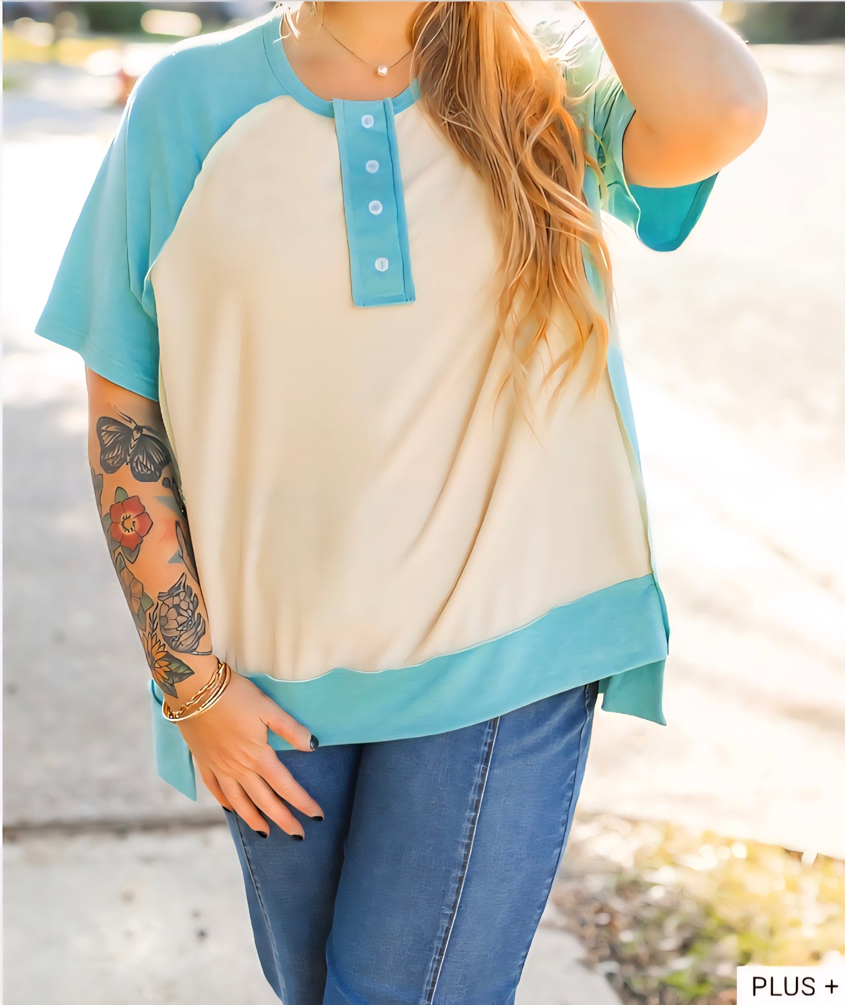 Plus Karla colorblock